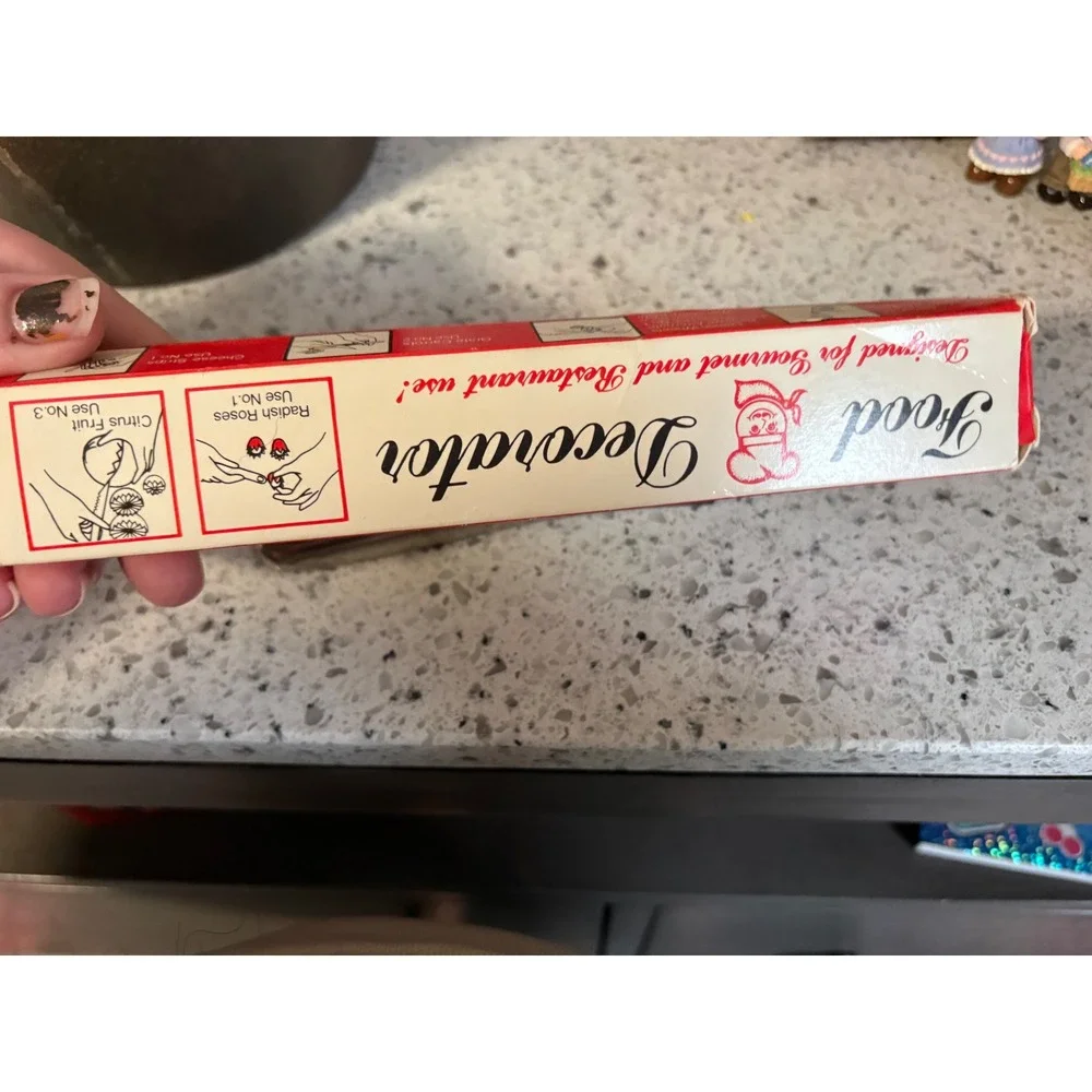 Vintage Food Decorator Knife Serrated Blade‎ Stainless Steel for Garnishes